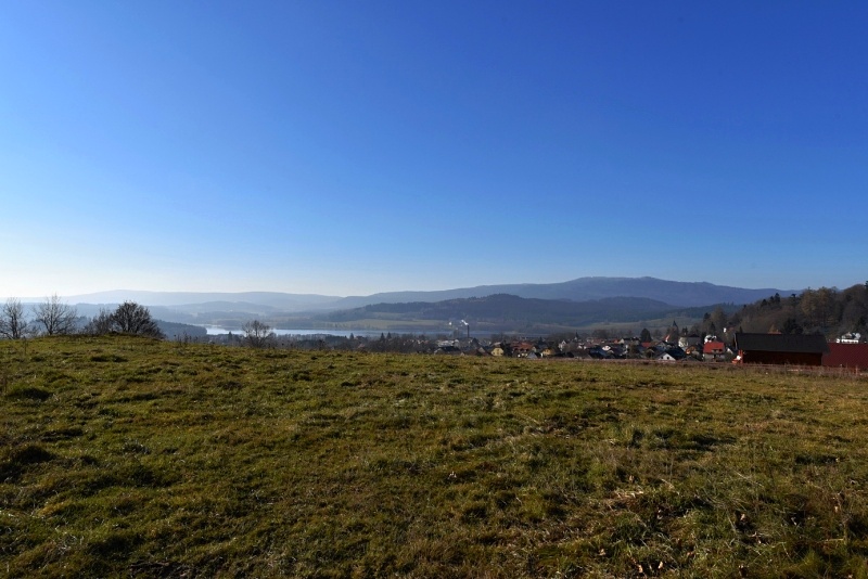 Horní Planá, výhled na Alpy